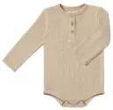 Me & Henry Aynor Henley Onesie HB1603a - Beige