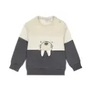 Dirkje Boys' Sweater Pebble Off-white Navy Walrus