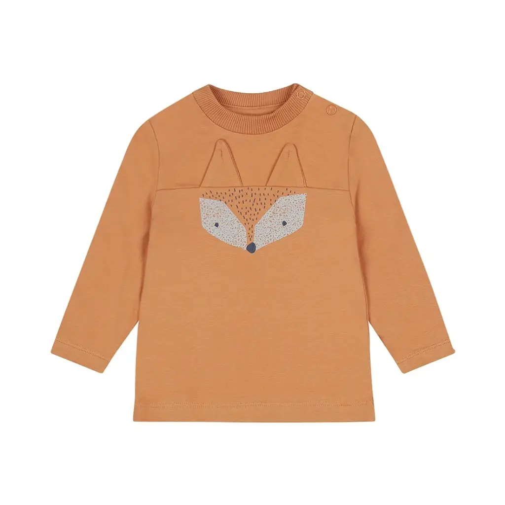 Dirkje Boys' Long-sleeved Top Cognac Fox (2Y)