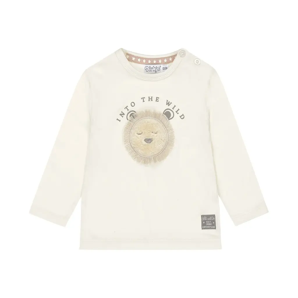 Dirkje Boys' Off-white Lion Long-sleeved Top