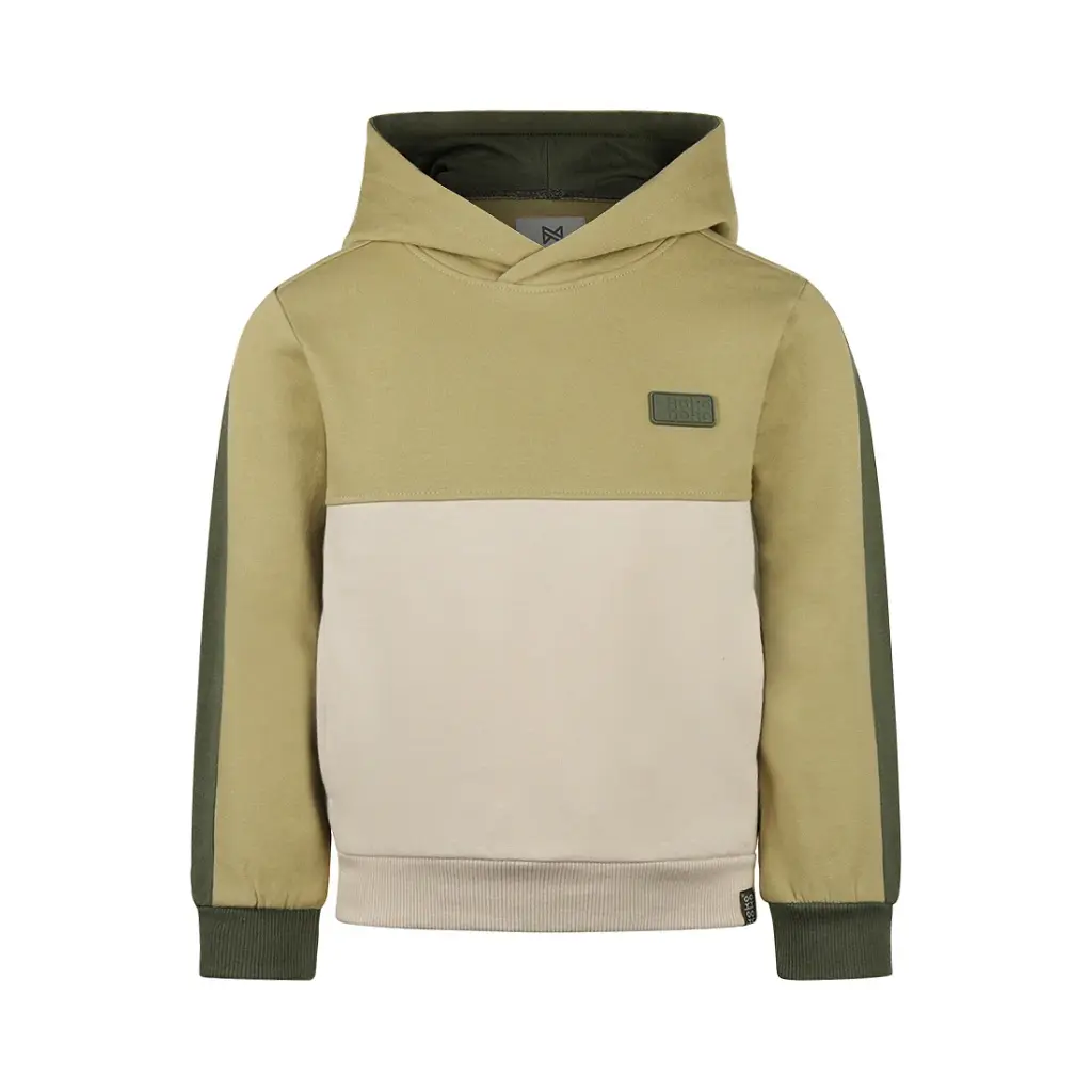 Koko Noko Boys‘ Hoodie In Soft Green With Off-white Hood (2Y)