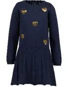 Kitzberg Girls' Dress With Heart 3723 - Navy (2Y)