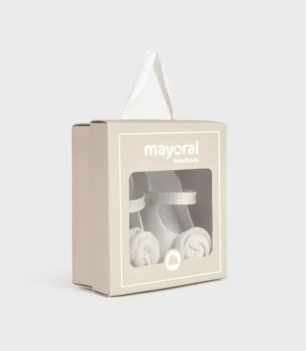 Mayoral  Shoes  Floral Mary Janes 9960 - Pearl