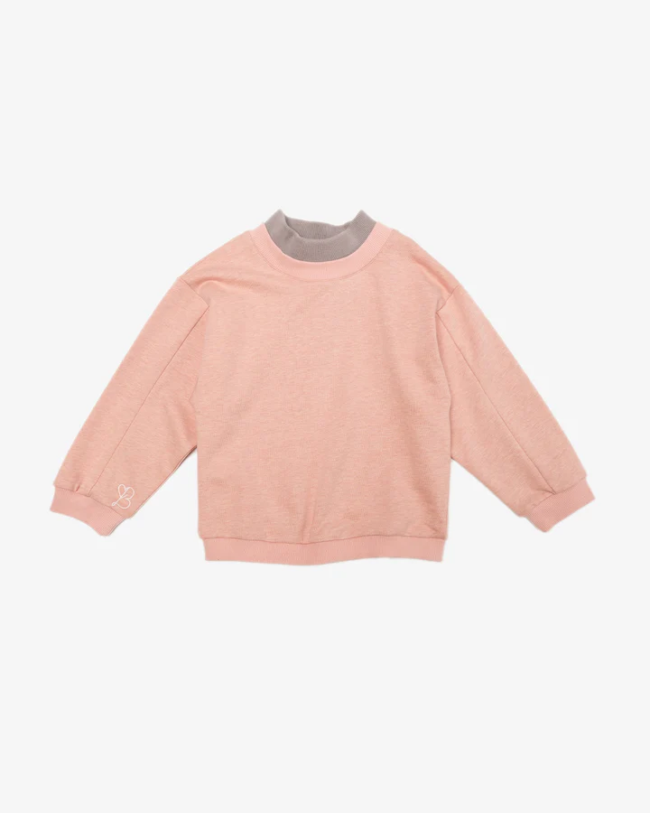 Blara Organic House Rib Turtle Neck Sweaters - Pink