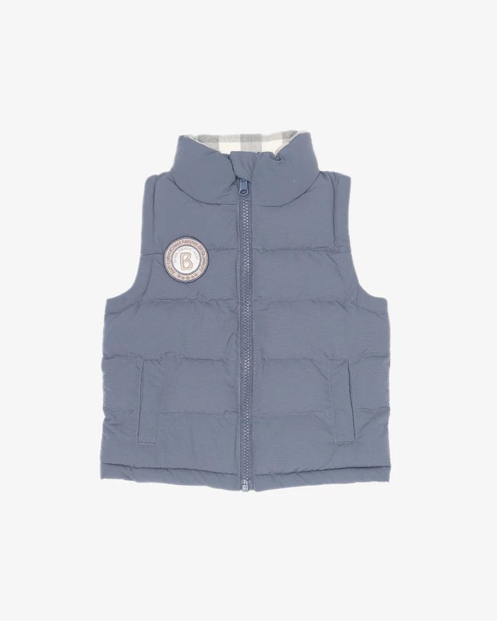 Blara Organic House Winter Puff Vest - Blue