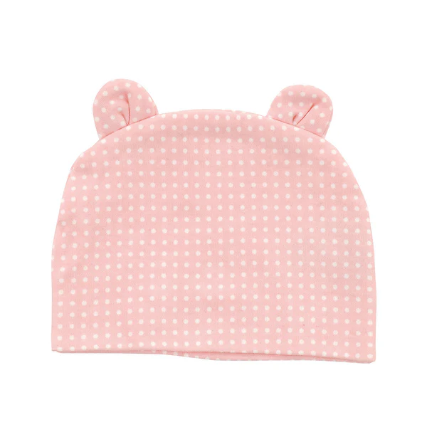 Silkberry Baby Organic Cotton Beanie 8002 (Color: Blush dot)