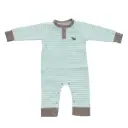 Silkberry Baby Organic Cotton Long Sleeve Romper 8004  (Arctic Blue)