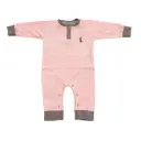 Silkberry Baby Organic Cotton Long Sleeve Romper 8004 (Blush dot)
