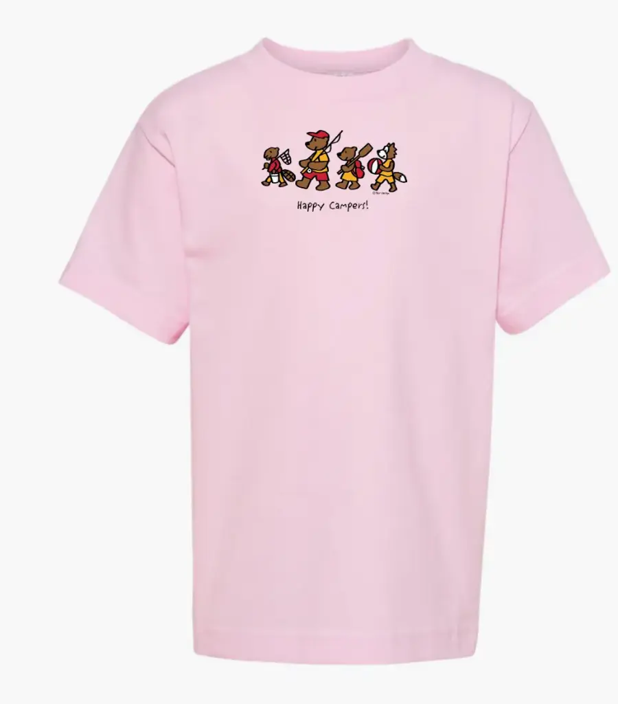 T-Shirt - GGS Kids Happy Campers (KTC-307-S) - Pink