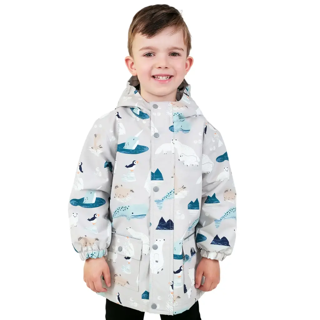  Jan & Jul Cozy-Dry Rain Jacket - Polar Bear  (1Y)