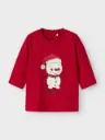 Name It Christmas Long Sleeves Top - Jester Red