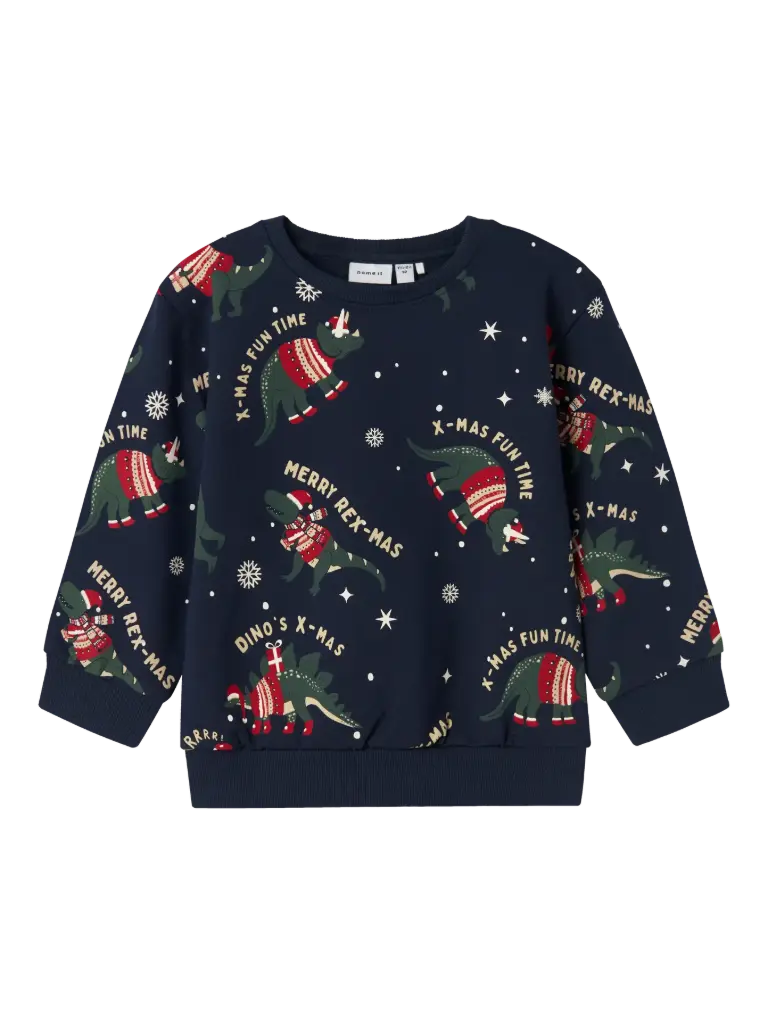 Name It Christmas Long Sleeves Sweater - Navy (2Y)