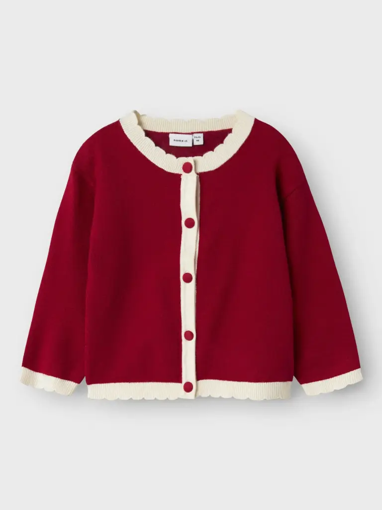 Name It Christmas Knited Cardigan - Red (2Y)