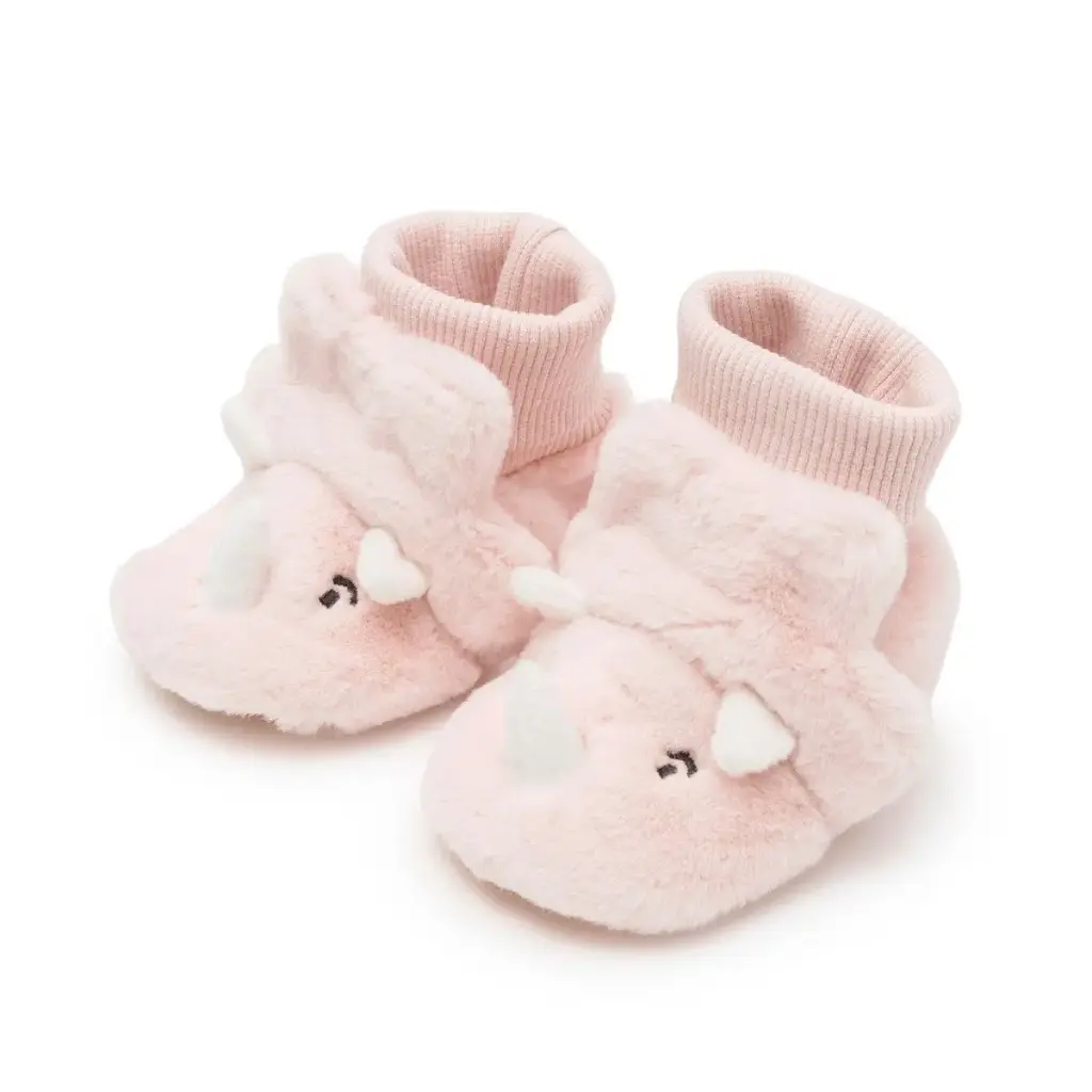 Sherick Fredermen Baby Dinosaur Bootie - Baby Pink (3-6M)