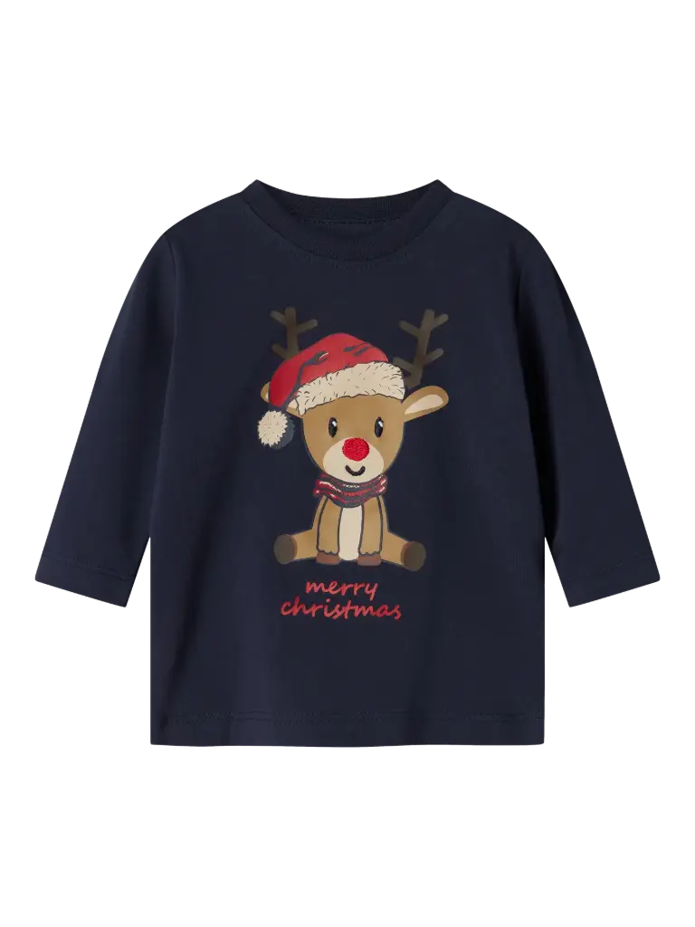 Name It Christmas Long Sleeves Top - Navy Blazer