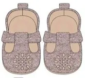 Sherick Fredermen (Gloria) Crystal Laser T-Bar Infant Shoe - Purple Pink
