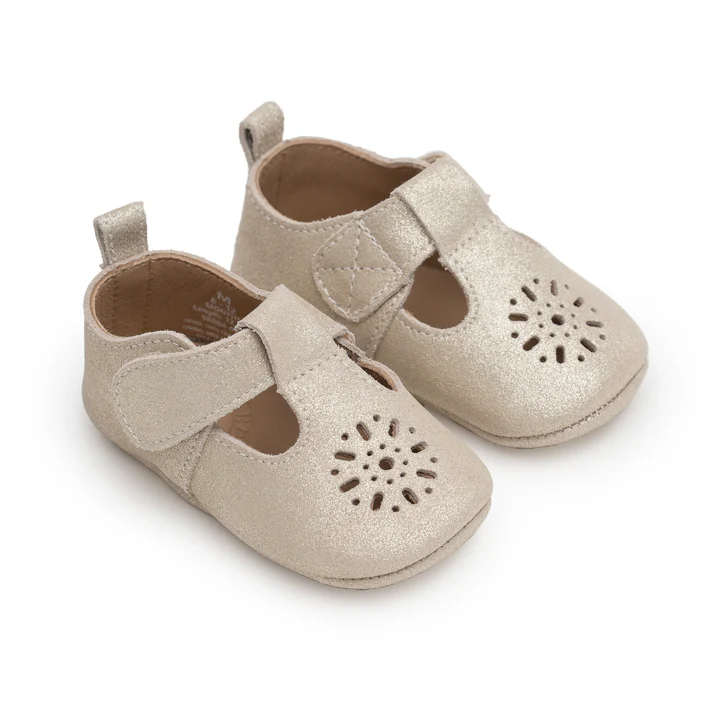 Sherick Fredermen (Gloria) Crystal Laser T-Bar Infant Shoe - Golden (0-6M)