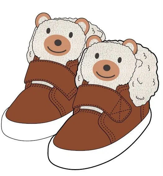 Sherick Fredermen Lovely And Fredermen Lamb Suede Bottie - Bear (0-6M)