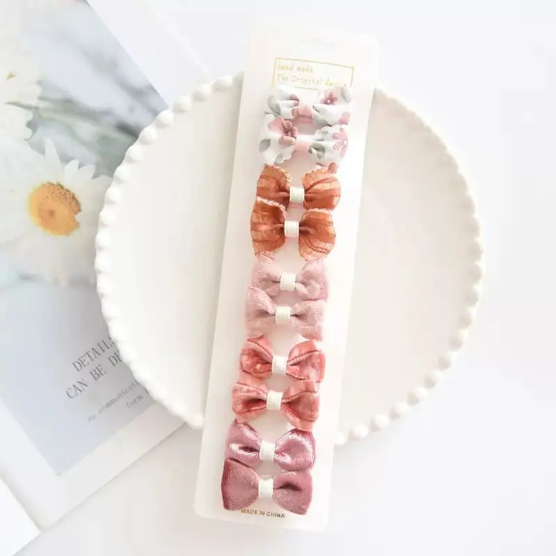 In Pink Hair Clip Handmade 10pc - Pink Flower