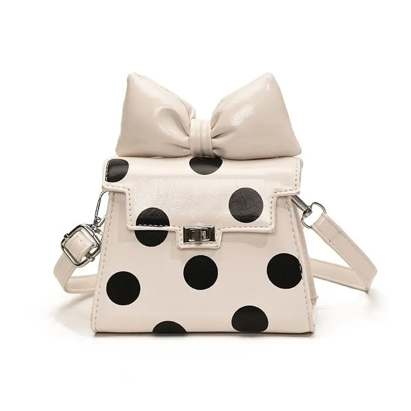 Crossbody Purse Spot With Bow 2052- White
