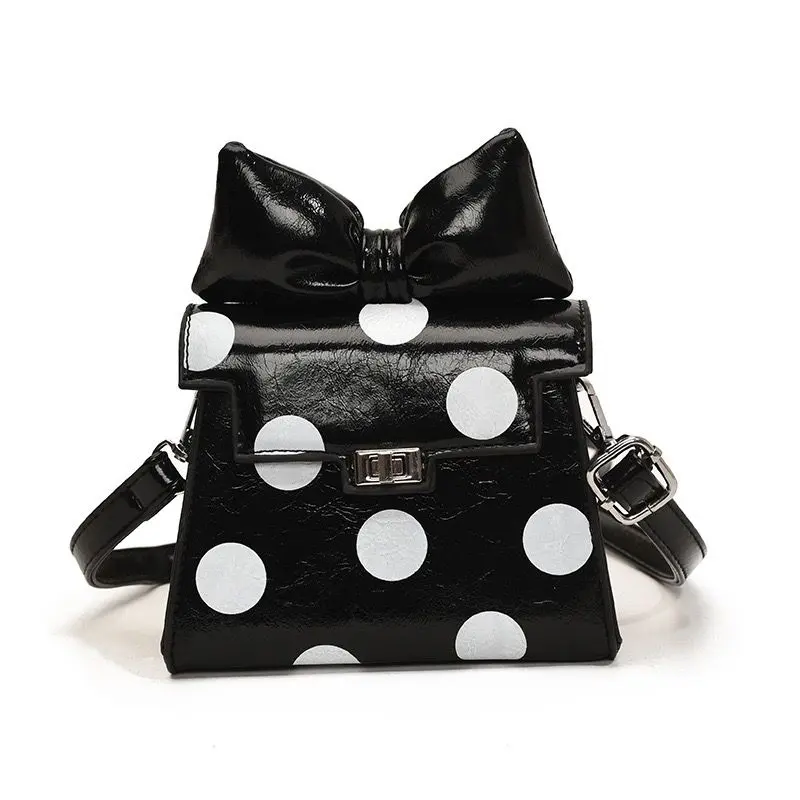 Crossbody Purse Spot With Bow 2054 - Black