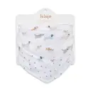 Lulujo Bandana Bibs 2pk-Muslin Puppy Dog + Stars