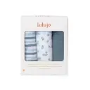 Lulujo Baby 3 Pack Muslin Receiving Blankets – Blueberries