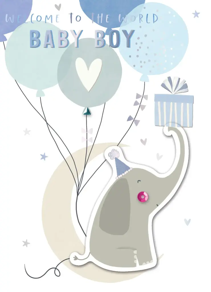 Incognito Greeting Cards Baby Shower SEC-YT676 - Boy  