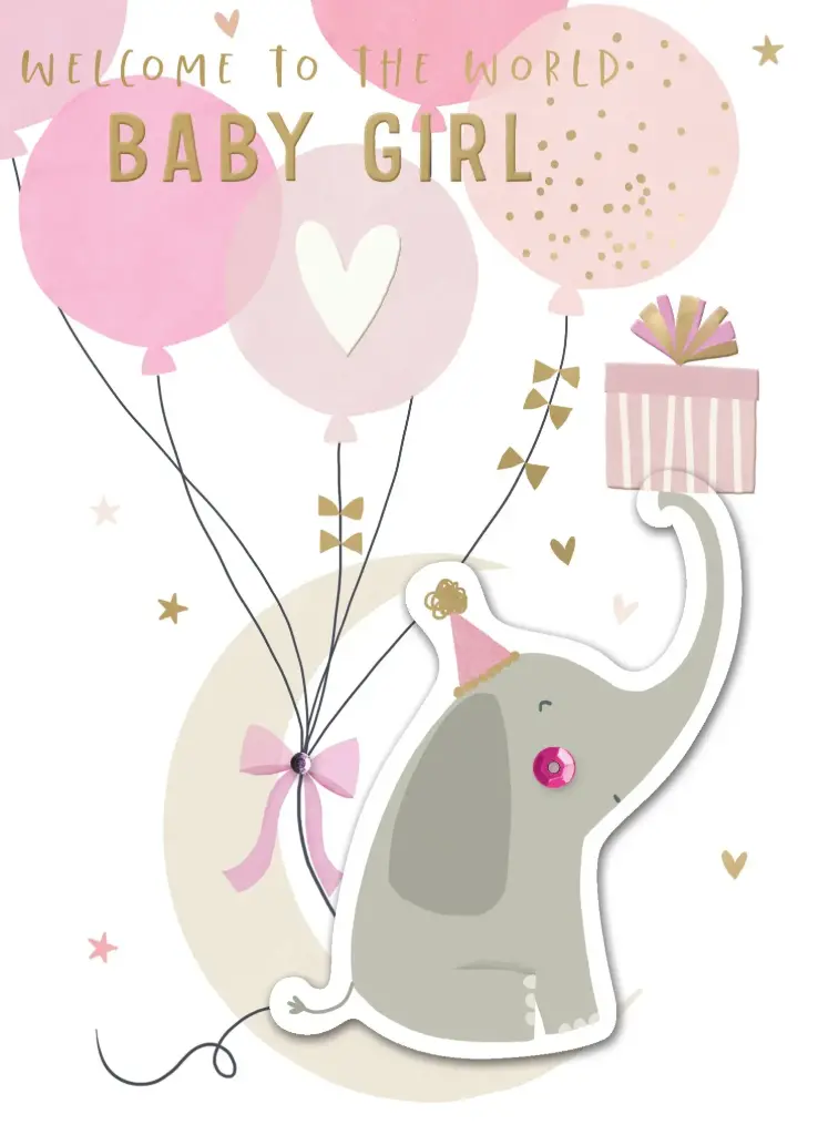 Incognito Greeting Cards Baby Shower SEC-YT678 - Girl