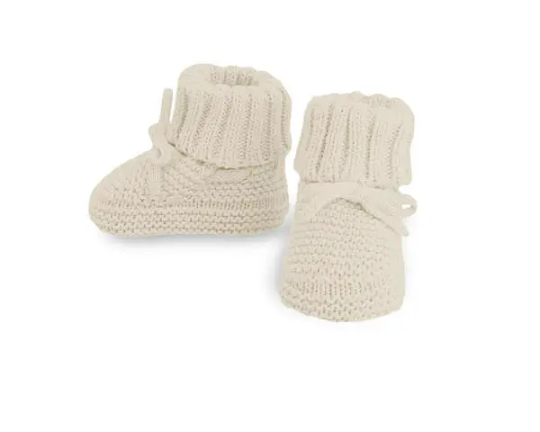 Mayoral Knit Booties 9098 - Cream (0M)