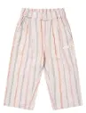 Nest Petite Revery Wide Leg Pants - Caramel Stripes