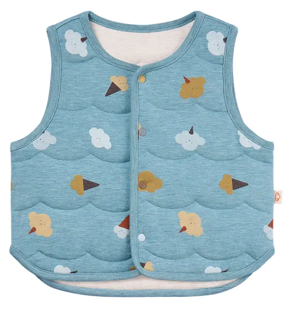 Nest Petite Revery Quilted Reversible Vest - Cloudy Cottoncandy (3-6M)