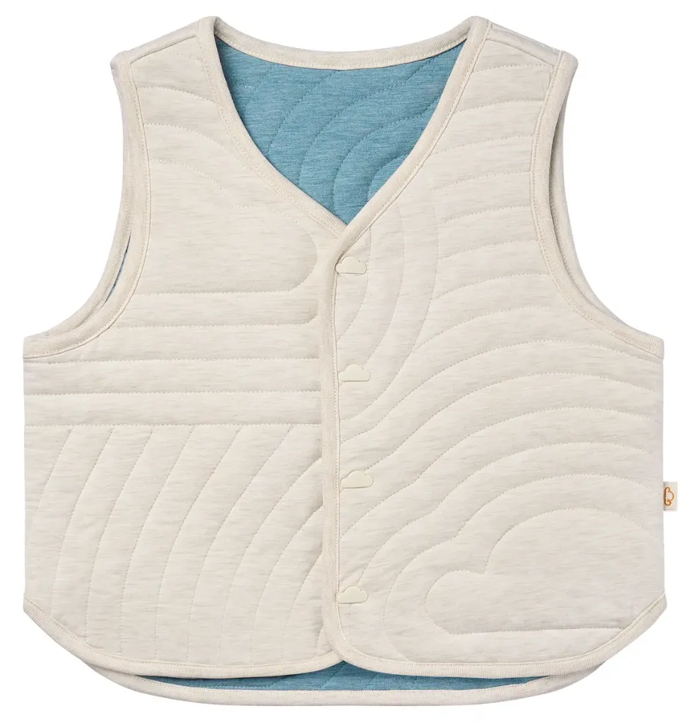 Nest Petite Revery Quilted Reversible Vest - Nimbus Cloud