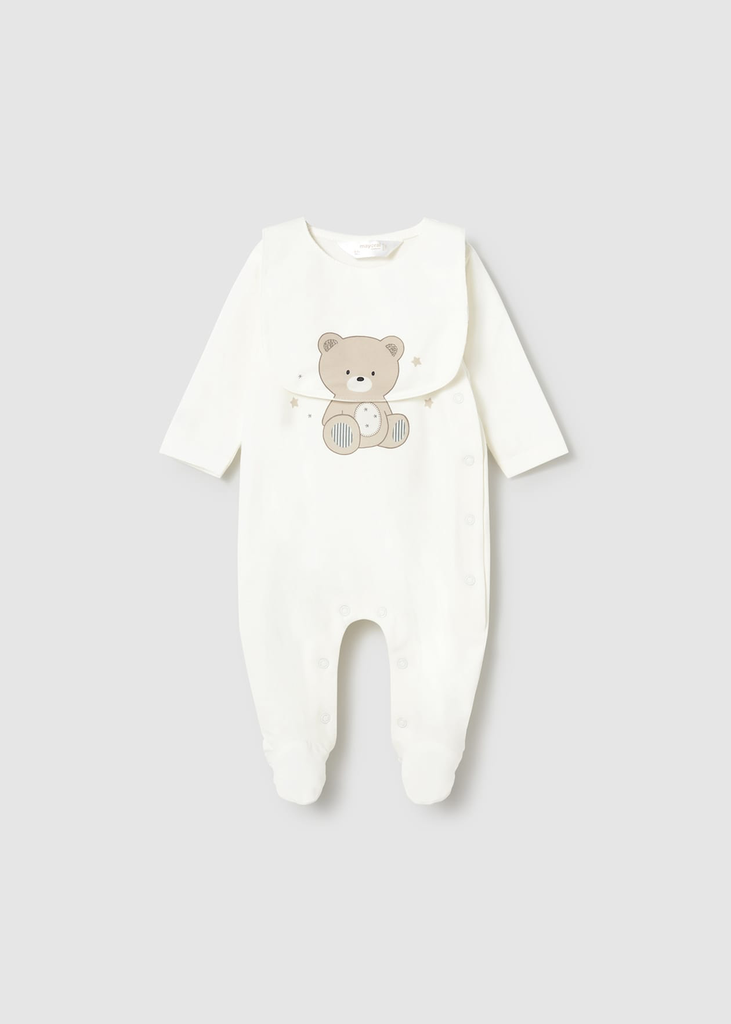 Mayoral Long Romper With Bib 1714 - Bear