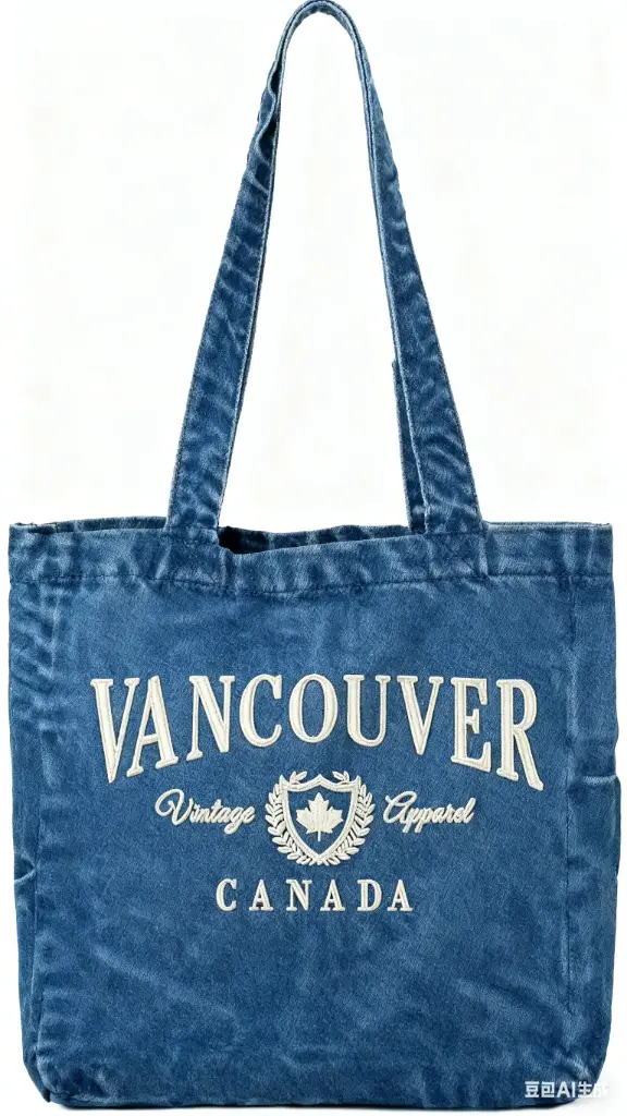 Attraction Tote Bag With Pocket - Jeans