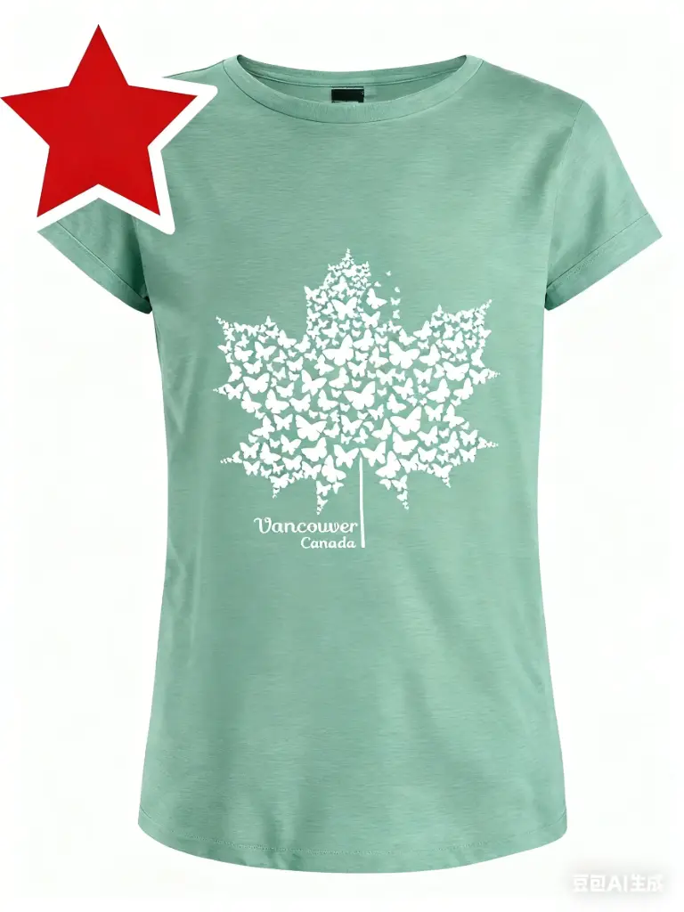 Attraction Maple Leaf Made Of Butterflies 3003 - Sage (2Y)