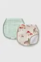 Loulou Lollipop Burp Cloth Set 2 Pack - Forest Families