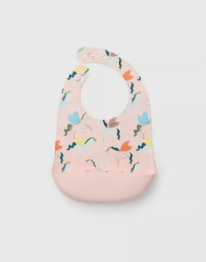 Loulou Lollipop Silicone Bib - Unicorn Ballet
