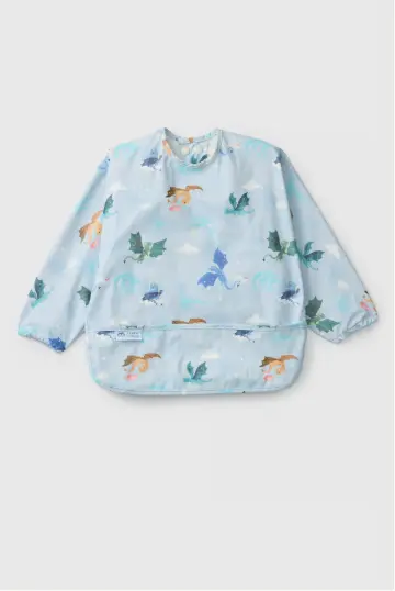 Loulou Lollipop Long Sleeve Bib - Magical Dragons