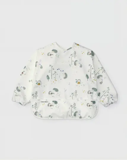 Loulou Lollipop Long Sleeve Bib - Hedgehogs