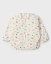 Loulou Lollipop Long Sleeve Bib - French Breakfast 