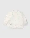 Loulou Lollipop Long Sleeve Bib - Ditsy Floral