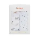 Lulujo Baby 2-Pack Cotton Swaddle Blankets – Puppy Dog & Stars