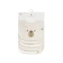 Piccolo 5 Milk Bib 3 Embroidered & 2 All Over Printed - Cream