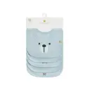 Piccolo 5 Milk Bib 3 Embroidered & 2 All Over Printed - Blue