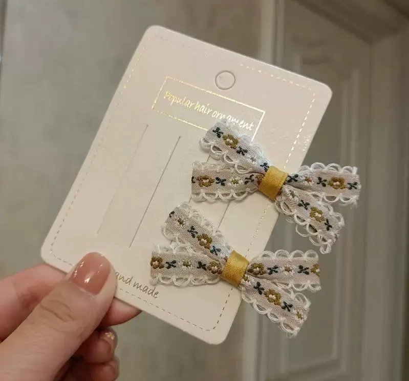 In Pink Hair Clip Handmade 2pc - 1231