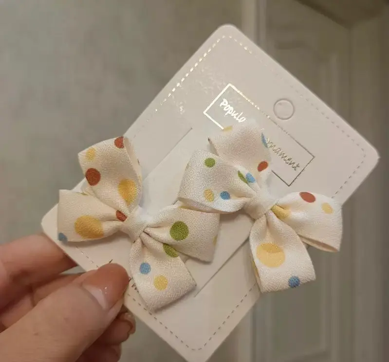 In Pink Hair Clip Handmade 2pc - 1236