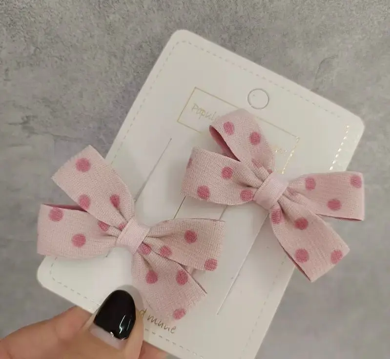 In Pink Hair Clip Handmade 2pc - 1249