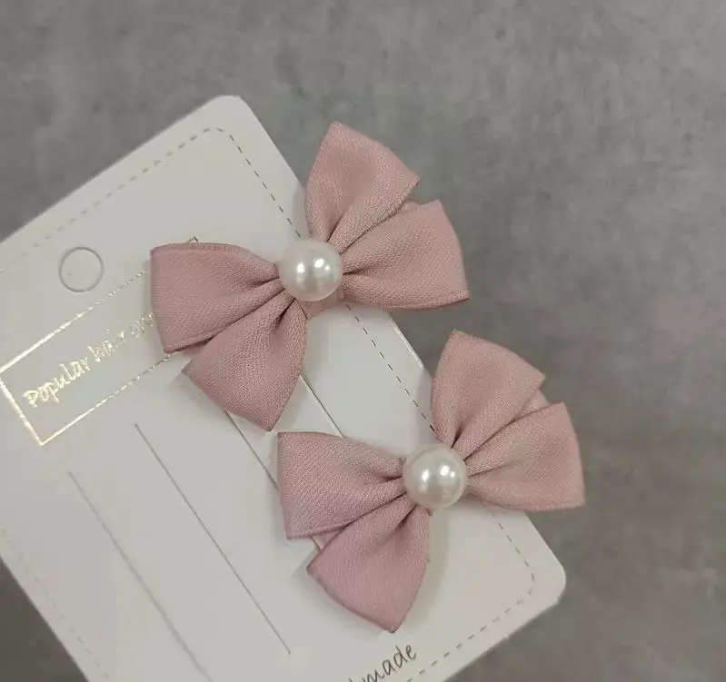 In Pink Hair Clip Handmade 2pc - 1248