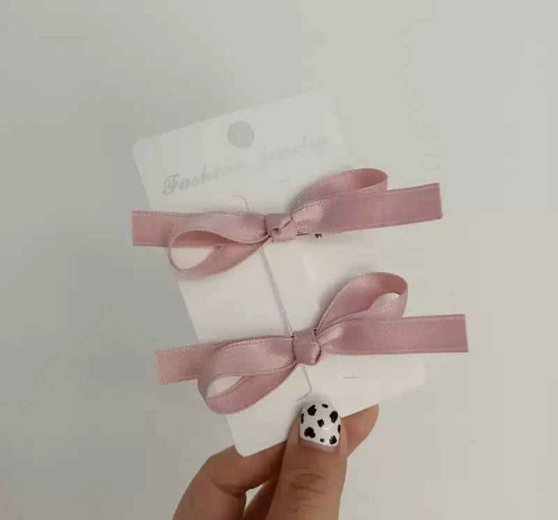 In Pink Hair Clip Handmade 2pc - 1246